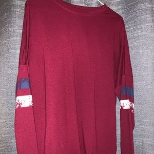 Maroon Long Sleeve Top